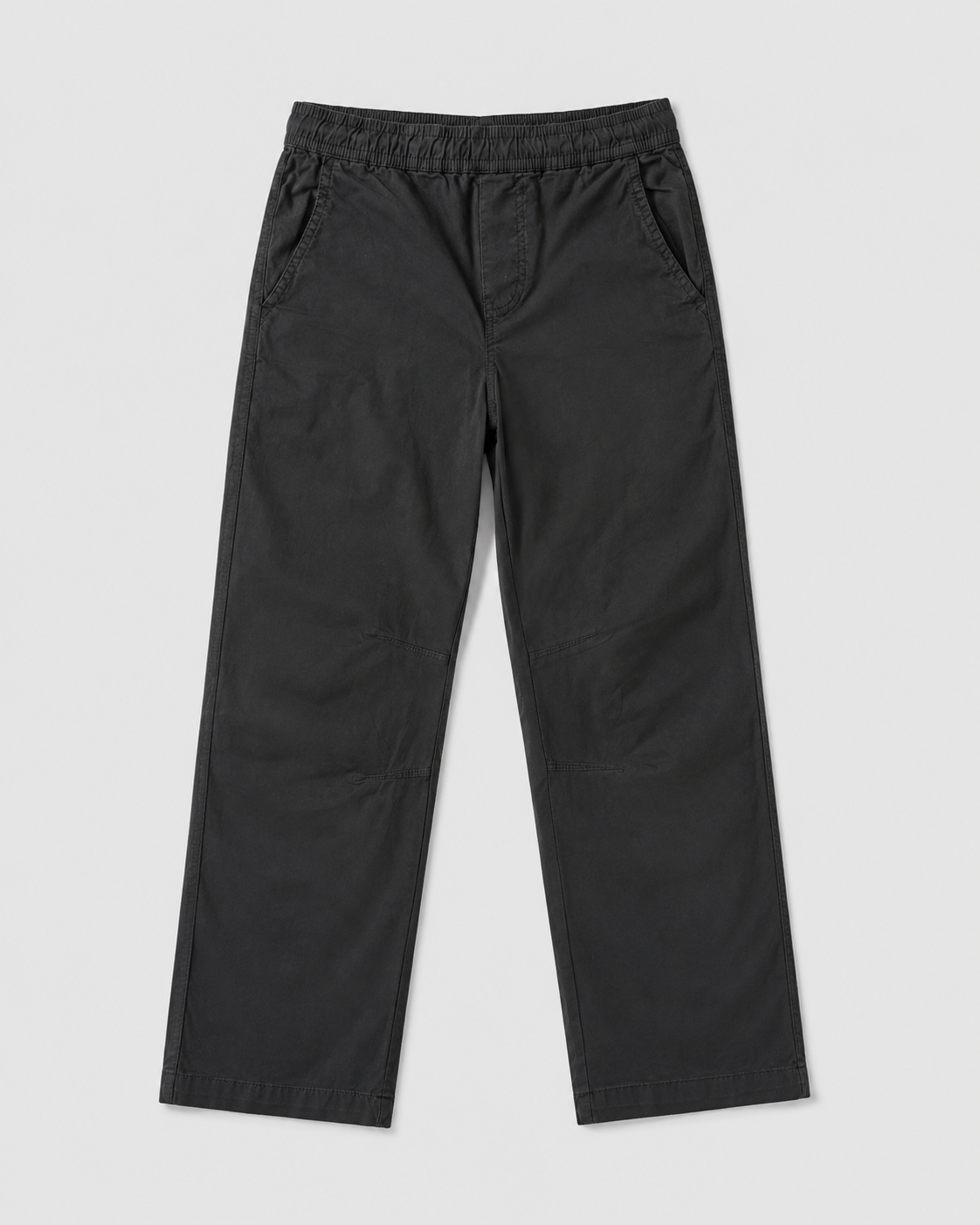 Boys Black Cotton Trouser – Elastic Waist Straight Fit