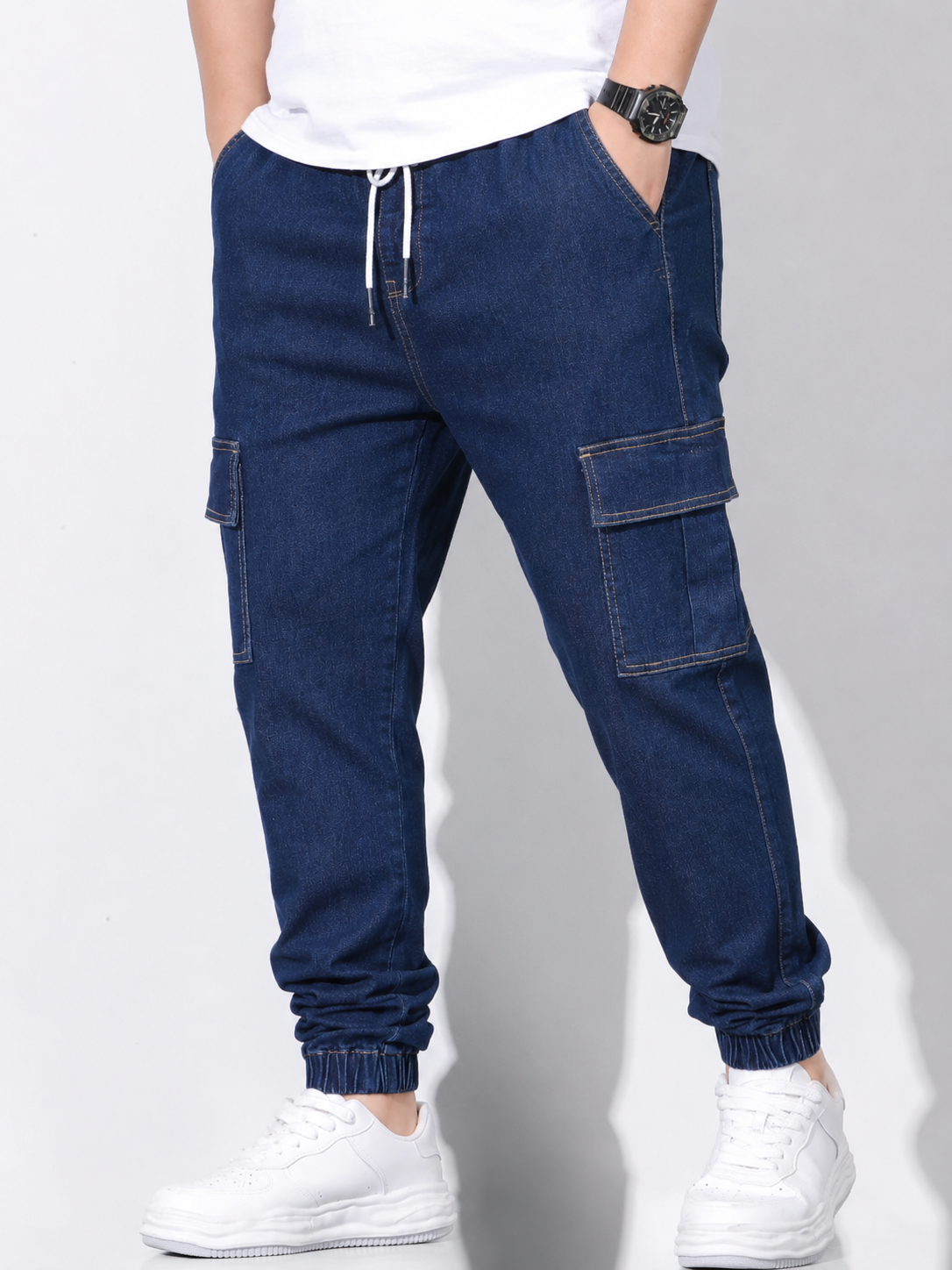 Men's Denim Cargo Jogger AM023