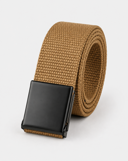 Canvas Web Belt – Men's Casual D-Ring & Flip Buckle Belt