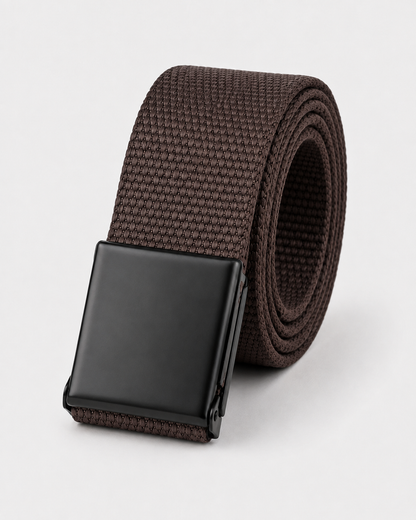 Canvas Web Belt – Men's Casual D-Ring & Flip Buckle Belt