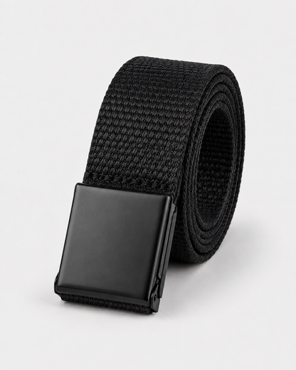 Canvas Web Belt – Men's Casual D-Ring & Flip Buckle Belt