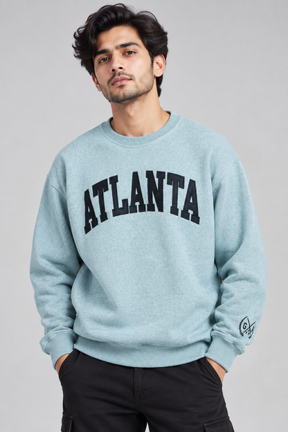 Embroidery Oversized Sweatshirt   Mix Article