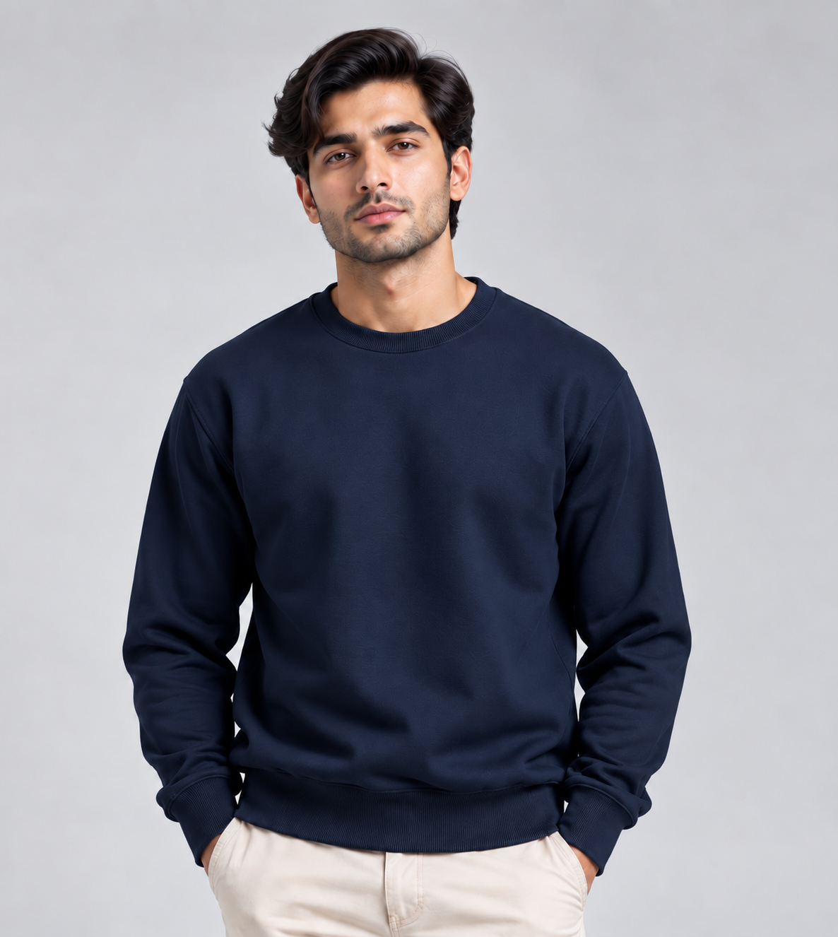 Unisex Plain Regular Fit Sweatshirt
