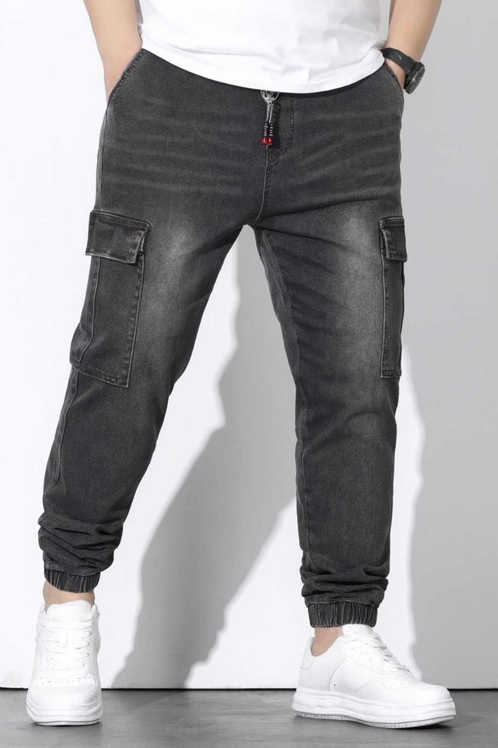 Men's Denim Cargo Jogger