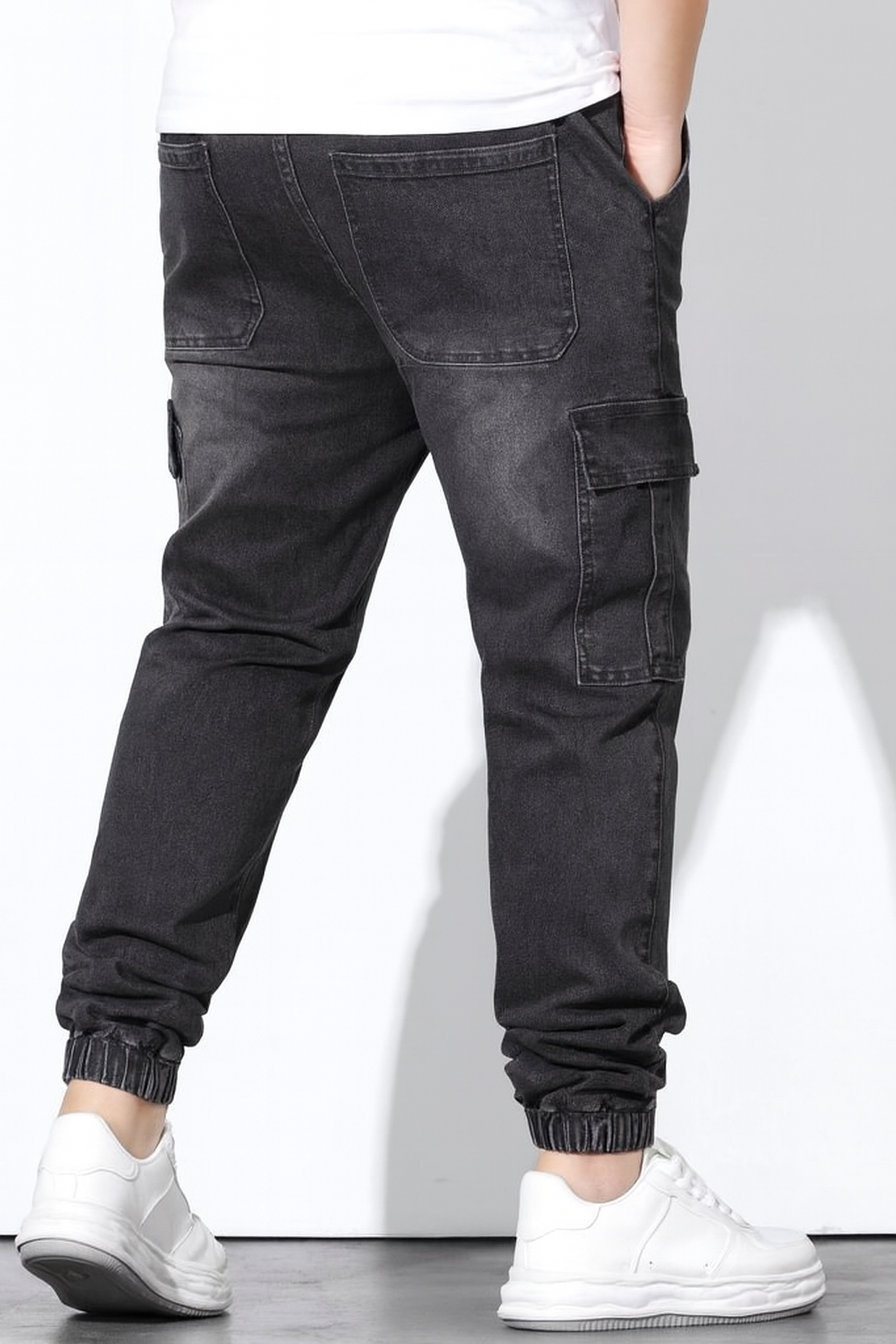 Men's Denim Cargo Jogger