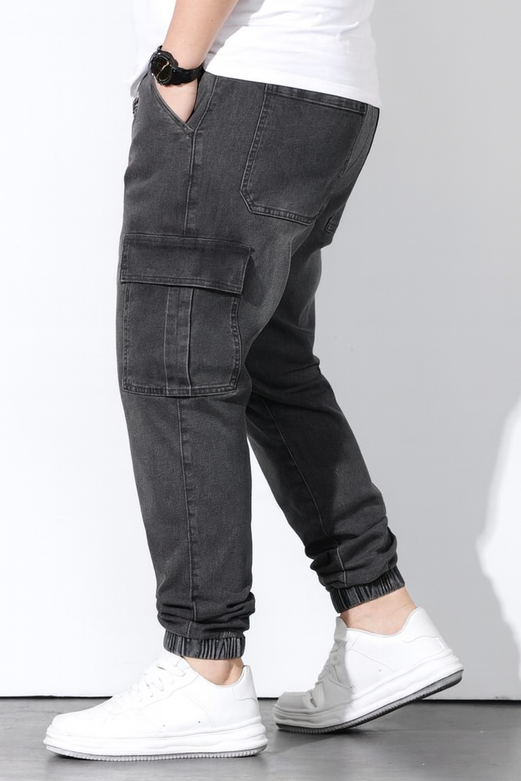 Men's Denim Cargo Jogger