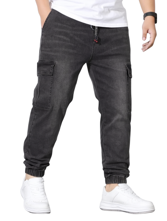 Men's Denim Cargo Jogger