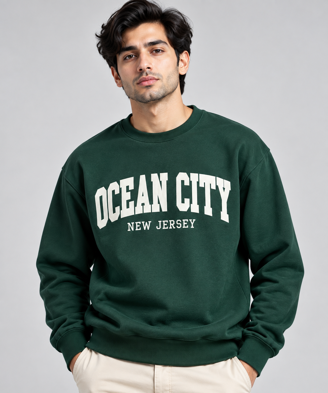 Embroidery Oversized Sweatshirt   Mix Article