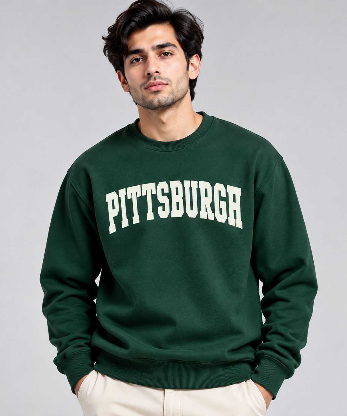 Embroidery Oversized Sweatshirt   Mix Article