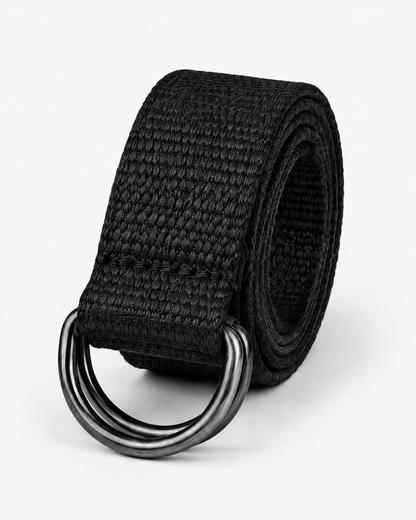 Canvas Web Belt – Men's Casual D-Ring & Flip Buckle Belt