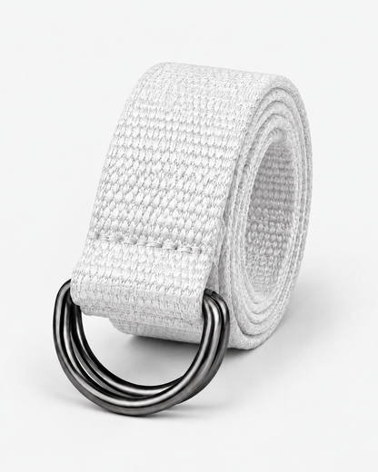 Canvas Web Belt – Men's Casual D-Ring & Flip Buckle Belt