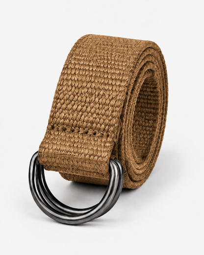 Canvas Web Belt – Men's Casual D-Ring & Flip Buckle Belt