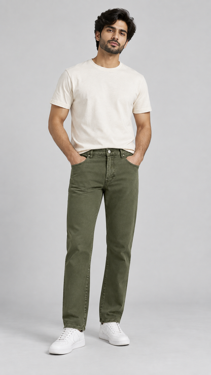 Straight Fit Denim Jeans – Men's Casual & Streetwear-16001