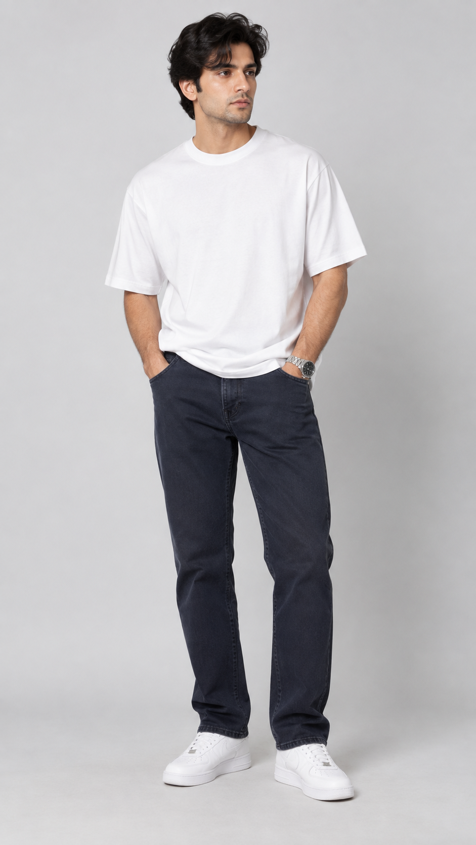 Straight Fit Denim Jeans – Men's Casual & Streetwear-16001