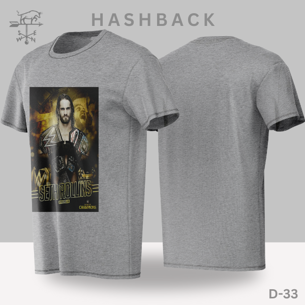 Printed Crew Neck T Shirt For Men D33
