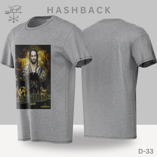 Printed Crew Neck T Shirt For Men D33