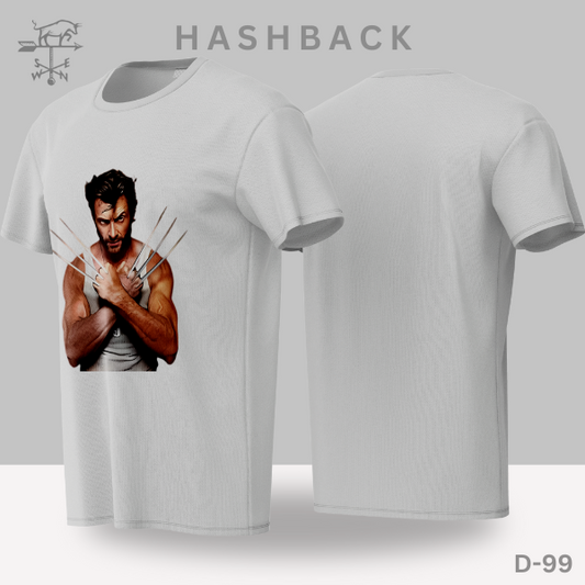 Printed Crew Neck T Shirt For Men D99