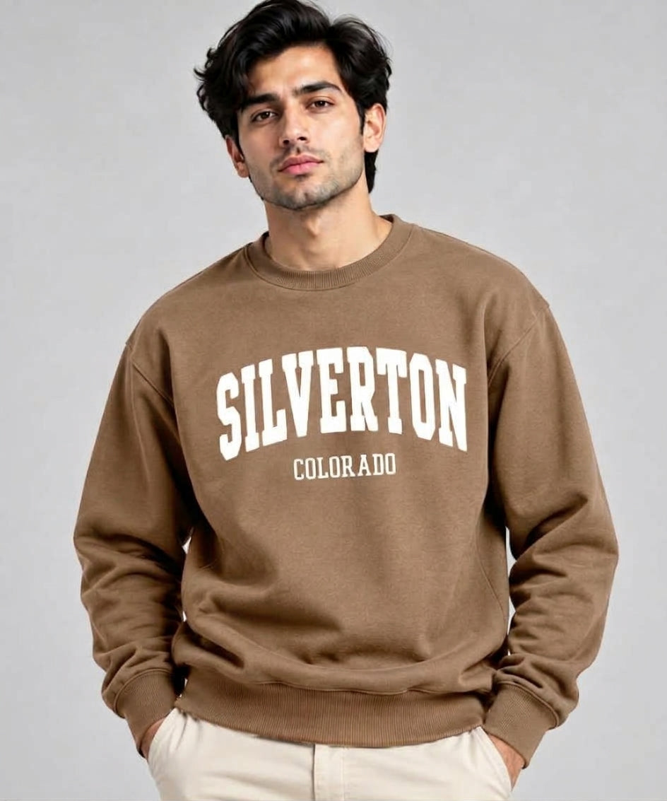 Embroidery Oversized Sweatshirt   Mix Article