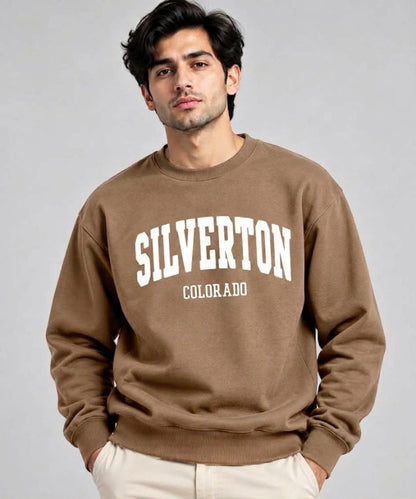 Embroidery Oversized Sweatshirt   Mix Article