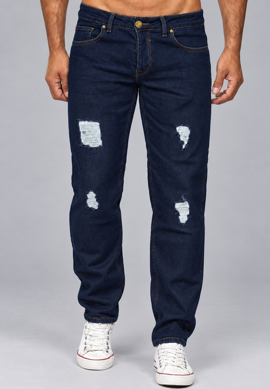 Men's Distressed Regular Size Denim Jeans