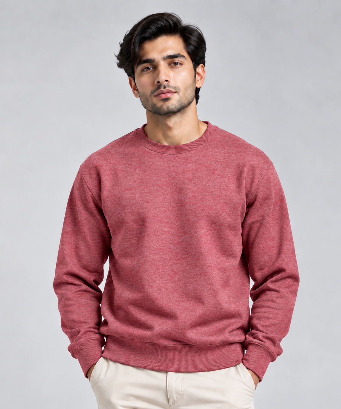 Unisex Plain Regular Fit Sweatshirt