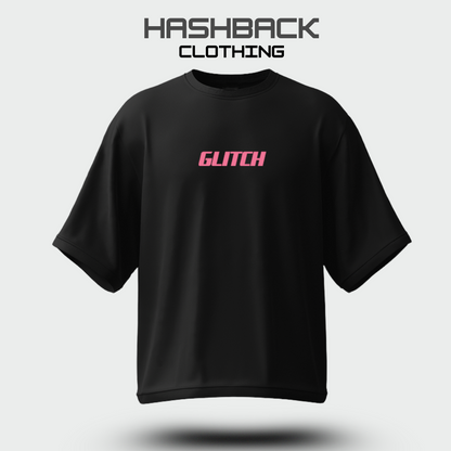 Hashback Aesthetic Graphic Drop Shoulder T-Shirt – Black | Oversized Streetwear Tee for Men & Women