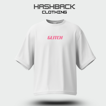 Hashback Aesthetic Graphic Drop Shoulder T-Shirt – White | Oversized Streetwear Tee for Men & Women
