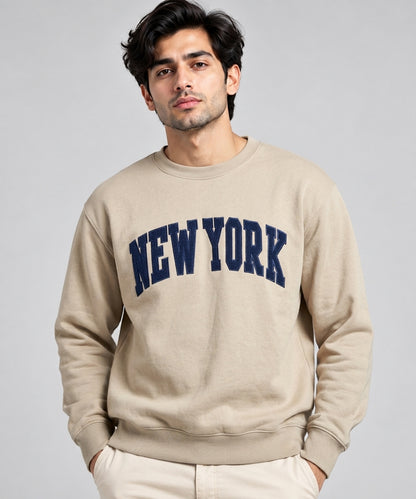 Embroidery Oversized Sweatshirt   Mix Article
