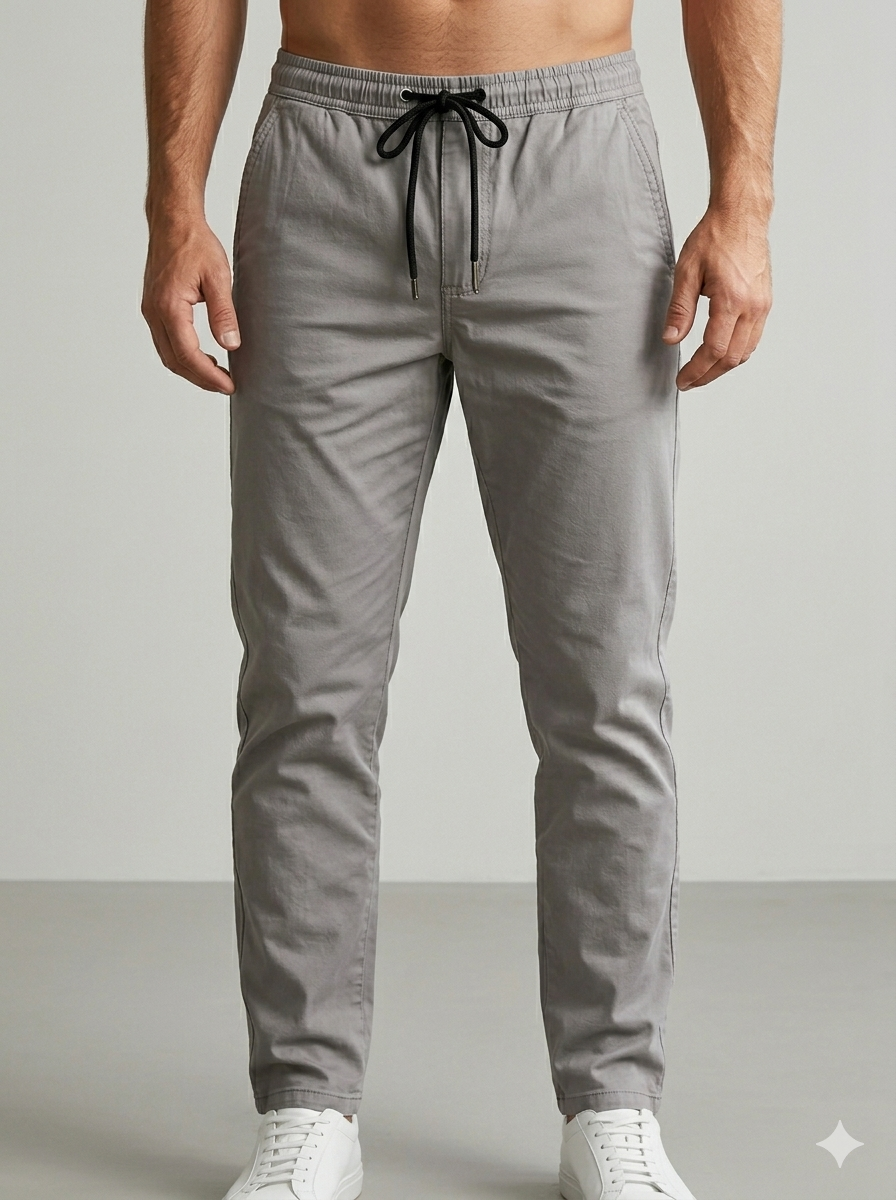 HashBack Stretchable Cotton Trouser - Grey