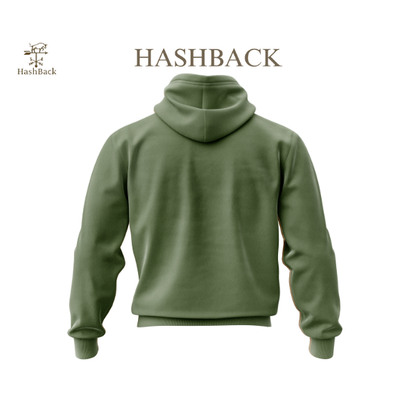 HashBack Plain Zipper Hoodie HD GREEN