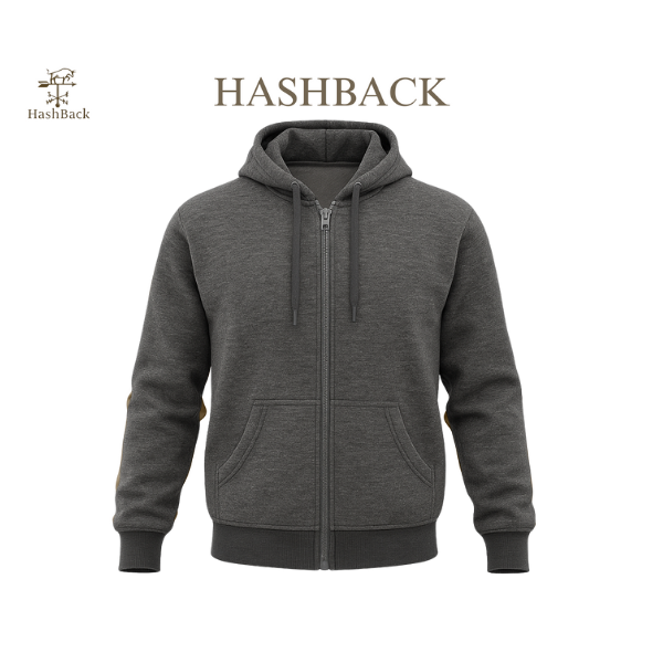 HashBack Plain Zipper Hoodie HD NAVY Big & Tall