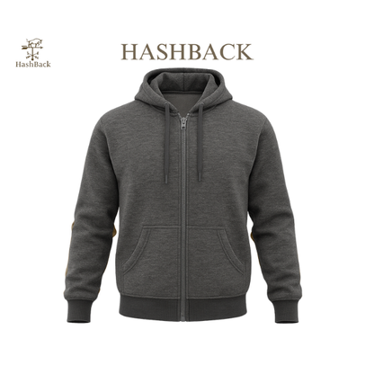 HashBack Plain Zipper Hoodie HD NAVY Big & Tall