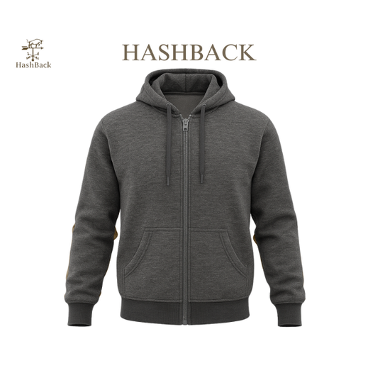 HashBack Plain Zipper Hoodie HD NAVY  Big & Tall