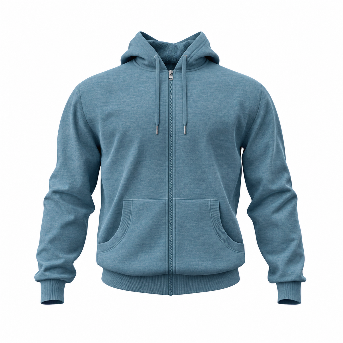HashBack Plain Zipper Hoodie HD HEATHER NAVY Big & Tall