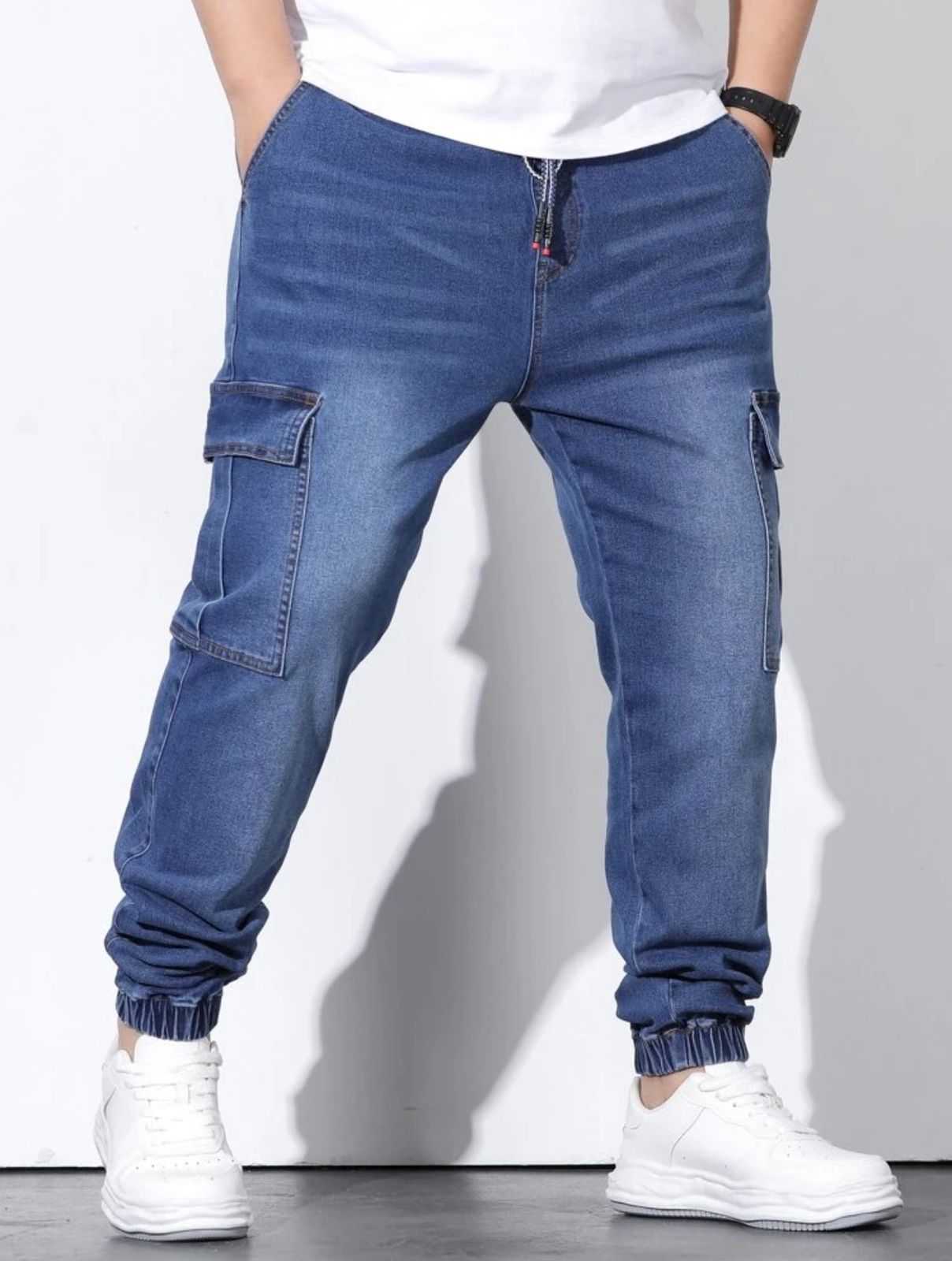 Men's Denim Cargo Jogger