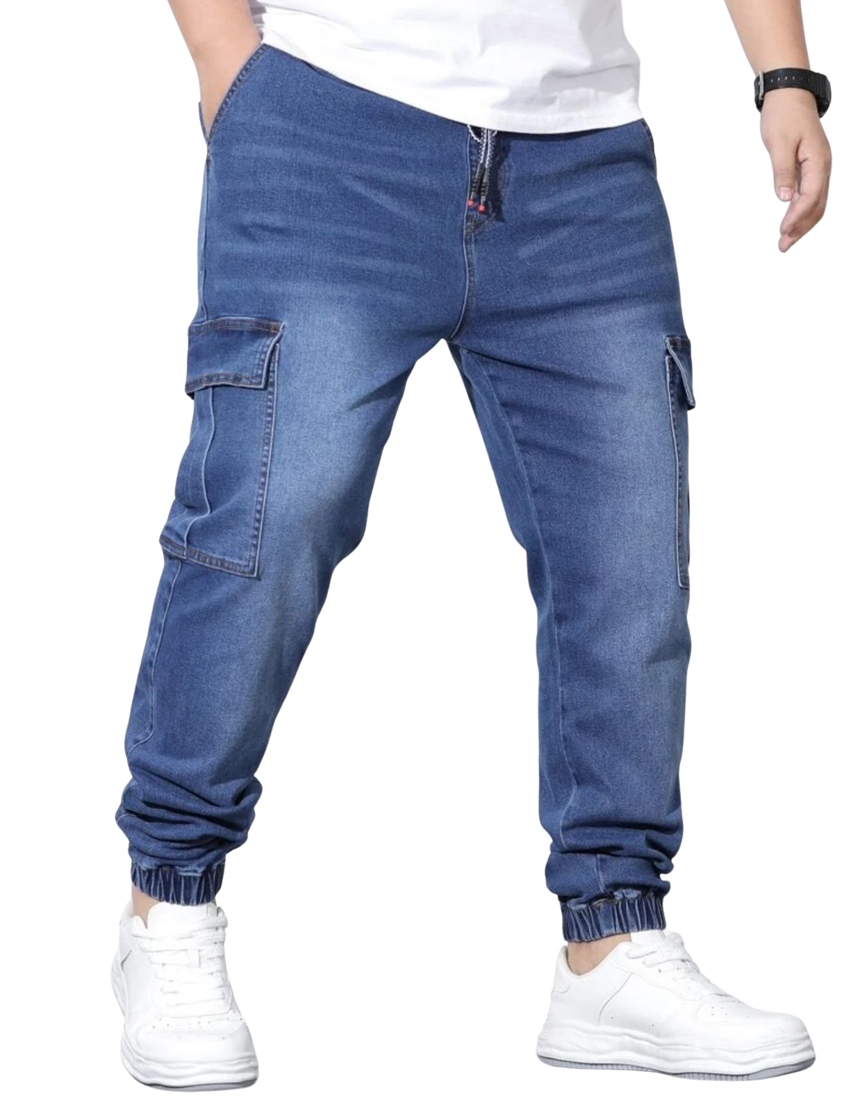 Men's Denim Cargo Jogger