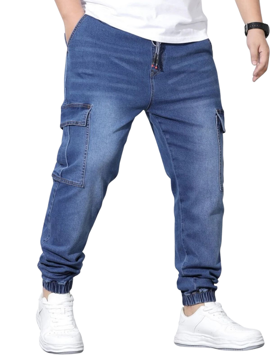 Men's Denim Cargo Jogger