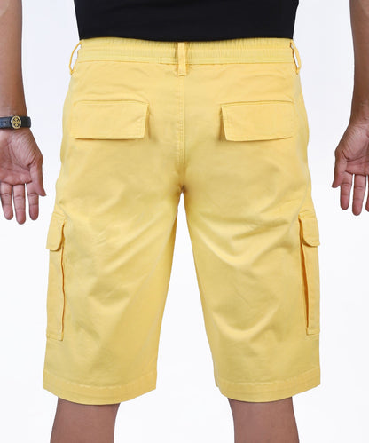 Cargo Shorts for Men's Performance Series Extreme Comfort -Light Yellow