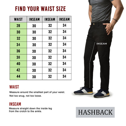 Mens Slim fit Chinos Pants - Black