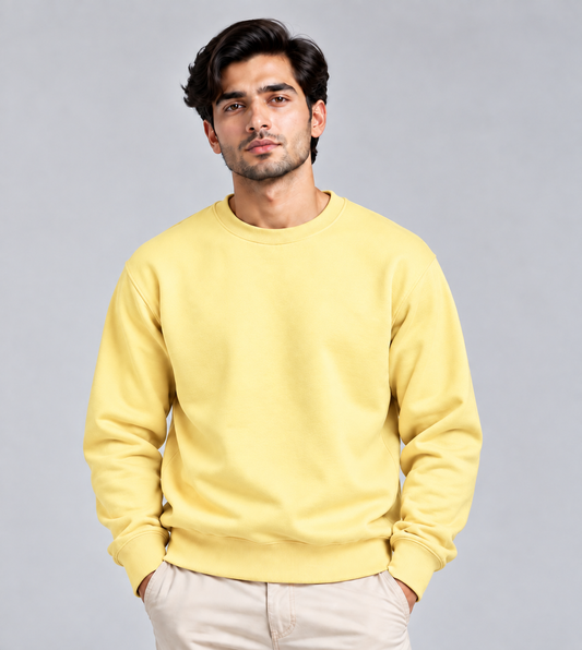 Unisex Plain Regular Fit Sweatshirt