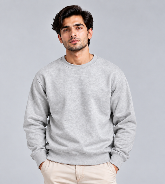 Unisex Plain Regular Fit Sweatshirt
