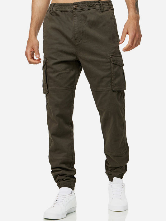 Modern Cargo Joggers - Cotton Stretch Pants - 17003