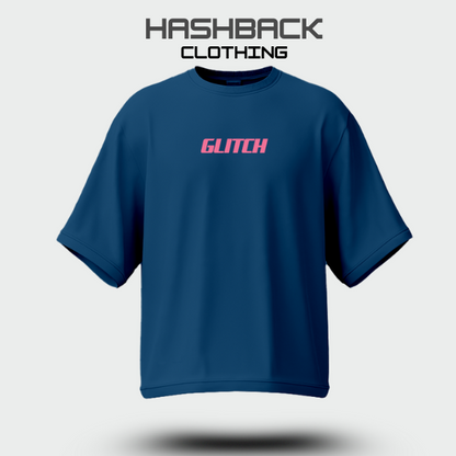 Hashback Aesthetic Graphic Drop Shoulder T-Shirt – Petroleum Blue | Oversized Streetwear Tee for Men & Women