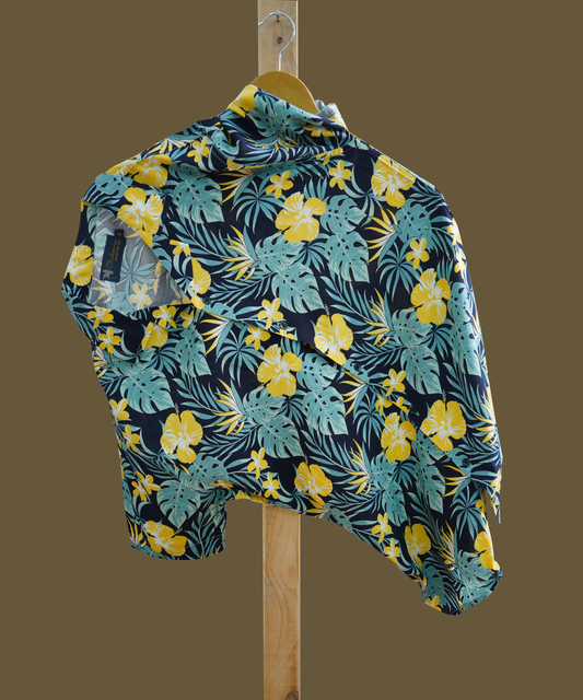 Hashback Printed Linen Shirt For Men