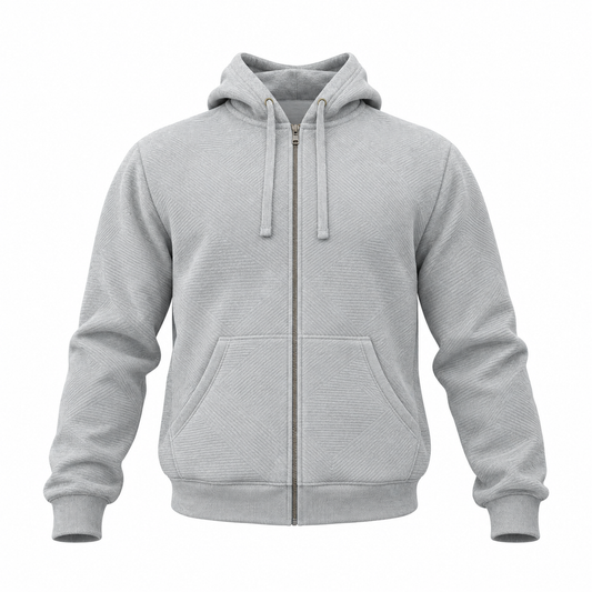 HashBack Textured Zipper Hoodie
