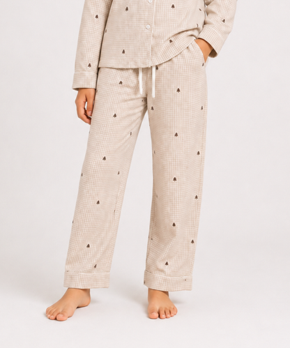 Kids Unisex Printed Night Suit – Flannel Yarn Dyed