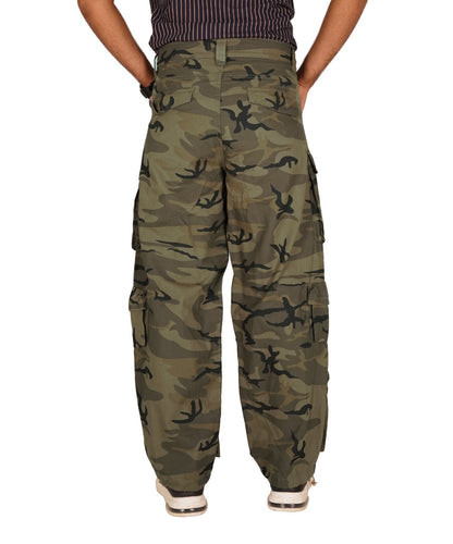Baggy Loose Fit 12 Cargo Pockets Trousers - Brown Camo