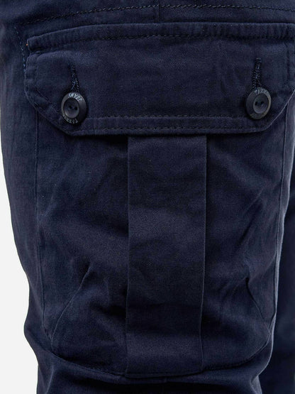 HashBack Stretchable Cargo Jogger Trouser -Navy