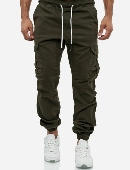 HashBack Stretchable Cargo Jogger Trouser - olive