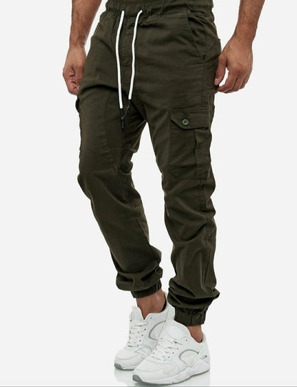 HashBack Stretchable Cargo Jogger Trouser - olive